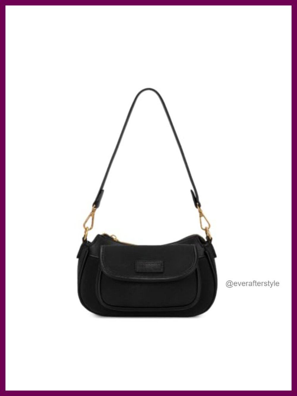PU Leather Small Shoulder Bag Underarm Purse with Dual Straps